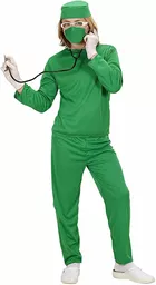 Strój lekarza dla dorosłych w kolorze zielonym