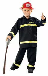 Strój strażaka dla chłopca w kolorze czarnym