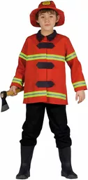 Strój strażaka dla chłopca w kolorze czerwonym