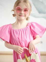 Różowa sukienka baby doll dla dziewczynki