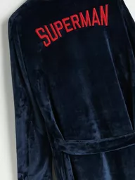 Męski szlafrok wykonany z poliestru - Superman - przód Męski szlafrok wykonany z poliestru - Superman - przód