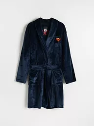 Męski szlafrok wykonany z poliestru - Superman - front Męski szlafrok wykonany z poliestru - Superman - front