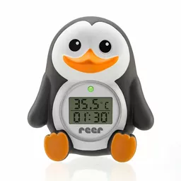 Termometr cyfrowy w kształcie pingwinka z funkcją zegara