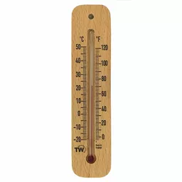 Drewniany termometr rtęciowy ze skalą Celsjusza oraz Fahrenheita Drewniany termometr rtęciowy ze skalą Celsjusza oraz Fahrenheita