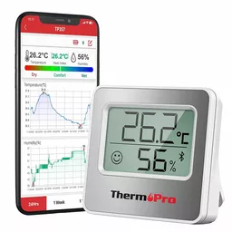Termometr marki ThermoPro z funkcją umożliwiającą sprawdzenie temperatury na telefonie Termometr marki ThermoPro z funkcją umożliwiającą sprawdzenie temperatury na telefonie