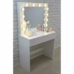 Toaletka z lustrem Velvet led nowoczesna 140 x 40 x 80 cm