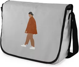 Torba do szkoły Bonamaison szara z printem Torba do szkoły Bonamaison szara z printem