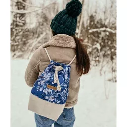 Plecak torebka 2w1 Baggage niebieskie kwiaty