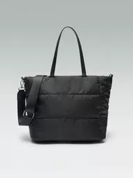 Duża pikowana torba shopper w kolorze czarnym Duża pikowana torba shopper w kolorze czarnym
