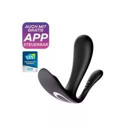 Czarny wibrator bluetooth podwójny - Satisfyer Czarny wibrator bluetooth podwójny - Satisfyer