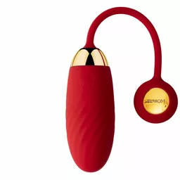 Czerwony wibrator bluetooth w kształcie jajka - Svakom