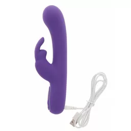 Fioletowy wibrator z króliczkiem ToyJoy z kablem USB Fioletowy wibrator z króliczkiem ToyJoy z kablem USB