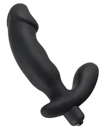 Czarny wibrator prostaty zasilany bateriami AAA