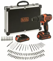 BLACK DECKER WIERTARKO WKRĘTARKA UDAROWA 18V 2x1 5Ah 80szt AKCESORIA BLACK DECKER WIERTARKO WKRĘTARKA UDAROWA 18V 2x1 5Ah 80szt AKCESORIA