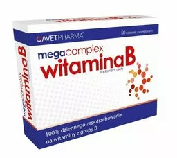 Opakowanie tabletek CavetPharma Mega Complex Witamina B