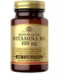 Opakowanie tabletek Solgar naturalna witamina B12
