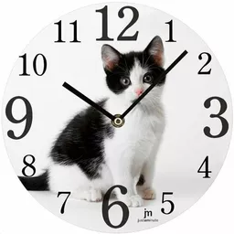 Zegar dla dzieci kotek duże cyfry