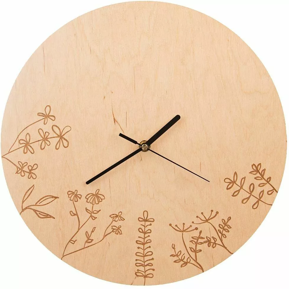 zegar scienny drewniany wiszacy okragly na sciane 34 cm