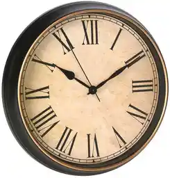 Zegar ścienny wiszący okrągły klasyczny czarny rzymskie liczby retro vintage loft 33 cm Zegar ścienny wiszący okrągły klasyczny czarny rzymskie liczby retro vintage loft 33 cm
