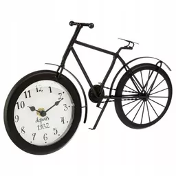 Kwarcowy zegar stojący w kształcie roweru