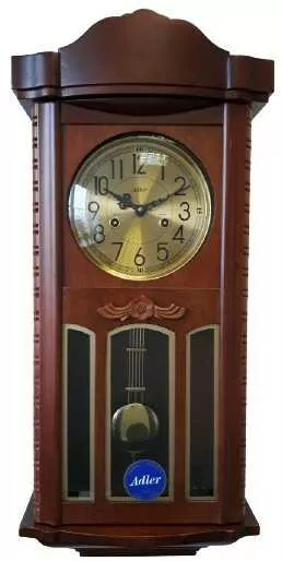 zegar drewniany mechaniczny scienny z wahadlem adler 11002