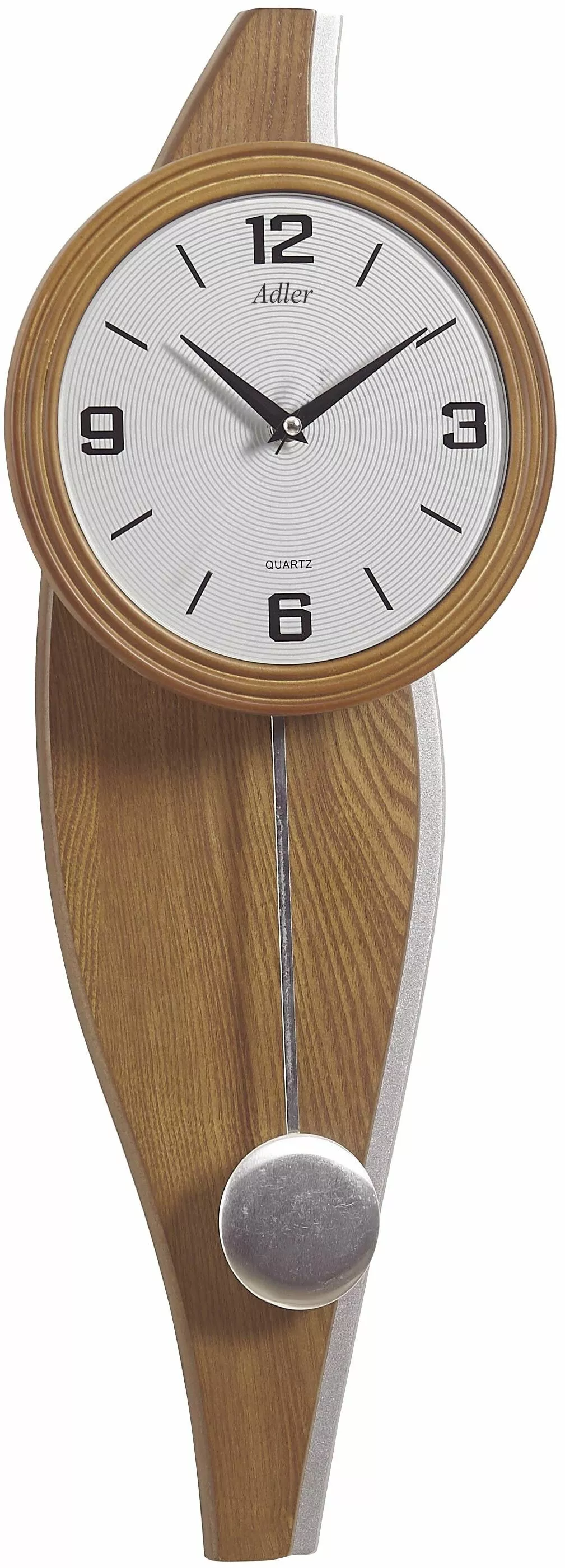 zegar wiszacy drewniany z wahadlem adler 20248