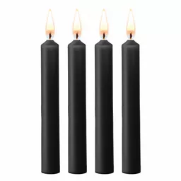 Zestaw czterech świec do BDSM w kolorze czarnym