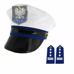 Policyjna czapka i pagony Policyjna czapka i pagony