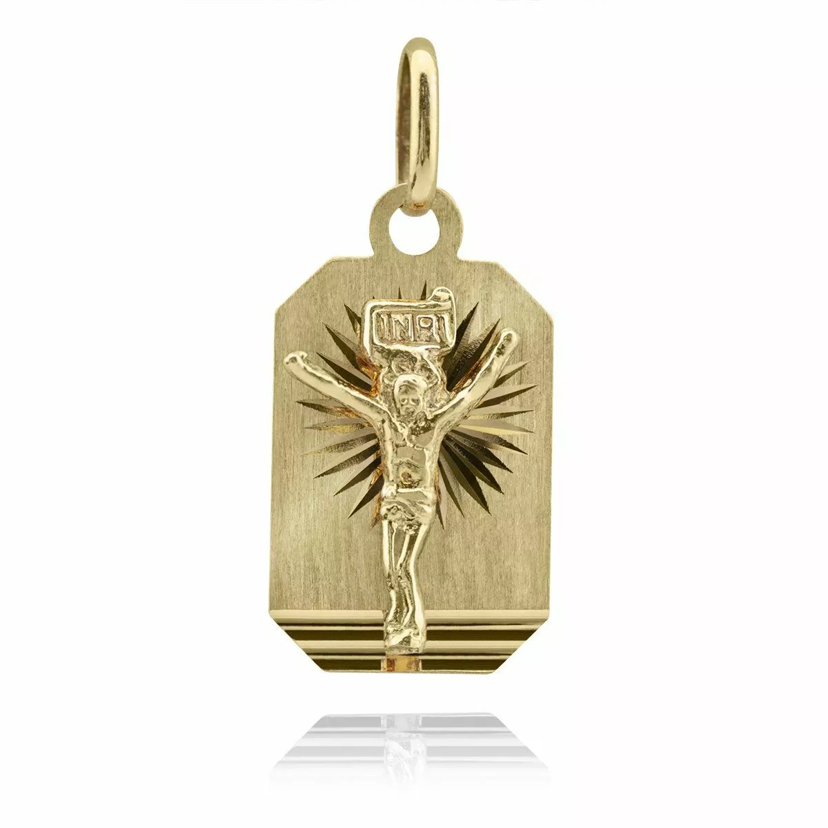 zloty medalik z jezusem chrystusem grawerowany