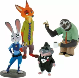 Figurki postacie z filmu Zwierzogród