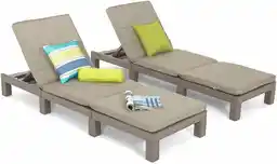 Allibert Komplet leżaków basenowych DAYTONA - cappuccino