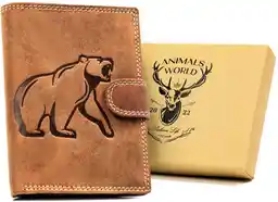 Always Wild Portfel skórzany N4L-CHM-BEAR brązowy