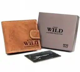 Always Wild Skórzany portfel męski na zatrzask