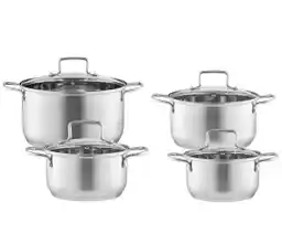 Ambition Hugo Indukcja Stal nierdzewna 8 elementów Zestaw garnków