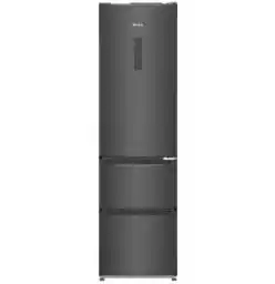 Amica FK4005.6DFCM Pełny No Frost 192cm Komora świeżości Czarny Inox Lodówka