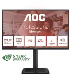 AOC 24E4U 23,8 Full HD IPS 120Hz 4ms Monitor LED