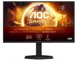 AOC Monitor 24,5 25G4SXU Fast IPS FHD 300Hz 2xHDMI DP HUB