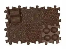 Askato Mata sensoryczna Muffik MFK-024 30 x 30 cm 6 elementów Brązowy