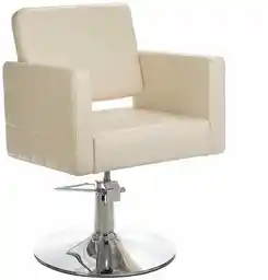 Barbiero Ernesto fotel fryzjerski kremowy BM 6302, regulacja wysokości, obrotowy, tapicerka skórzana, nowoczesny design