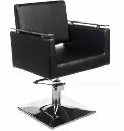 MILO BH-6333 Fotel fryzjerski czarny, regulacja wysokości, tapicerka skórzana, obrotowy, ergonomiczny, profesjonalny, komfortowy