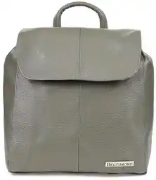 Beltimore Camel nubuk plecak skórzany damski z klapą solidny S41 pomarańczowy