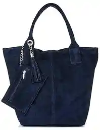 Beltimore Shopperka granatowa skórzana T49