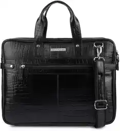 Beltimore Torba skórzana elegancka croco laptop 15 aktówka czarna A4 S17