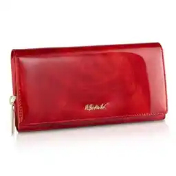 Betlewski Portfel skórzany czerwony BPD-WP-106