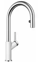 Blanco Carena-S Vario Silgranit-Look Bateria kuchenna wysoka z wyciąganą wylewką biała/chrom 521368