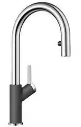 Blanco Carena-S Vario Silgranit-Look Bateria kuchenna wysoka z wyciąganą wylewką ciemnoszara szarość skały/chrom 521359