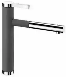 Blanco Linee-S Silgranit-Look Bateria kuchenna z wyciąganą wylewką ciemnoszara szarość skały 518804