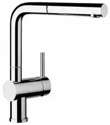 Blanco Linus-S Bateria kuchenna z wyciąganą wylewką chrom 512402