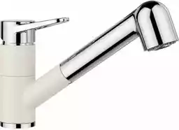 Blanco Wega-S II Silgranit-Look Bateria kuchenna z wyciąganą wylewką chrom/delikatny biały 526982