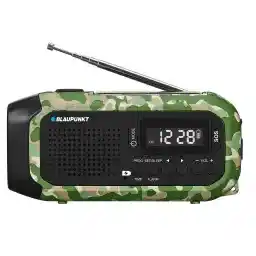 Blaupunkt ER20GC SURVIVAL Na korbkę, Solarne, Latarka, Powerbank, Radio FM Zielony Radioodbiornik